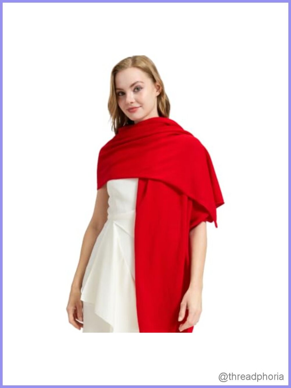 100% Cashmere Wrap Shawl for Women, Lightweight Blanket Scarf 71x24, Travel